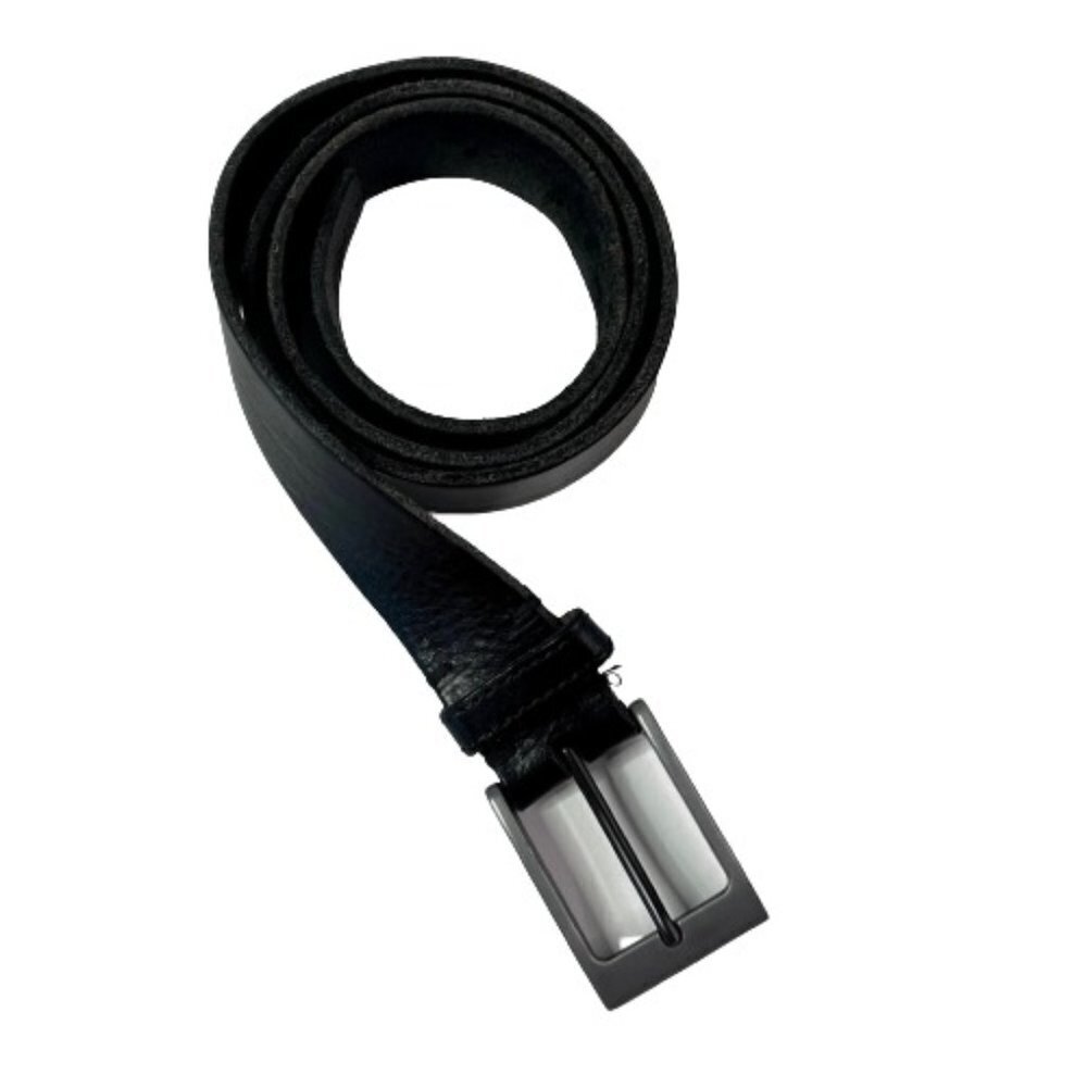 Jos.a.bank Genuine Leather Belt Solid Black Steal